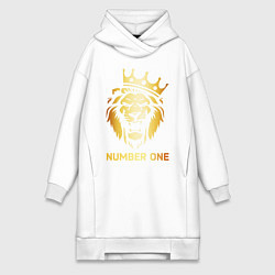 Женское худи-платье ЗОЛОТОЙ ЛЕВ, цвет: белый