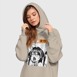 Женское худи-платье Ahegao, цвет: миндальный — фото 2