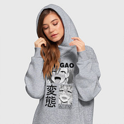 Женское худи-платье Ahegao, цвет: меланж — фото 2