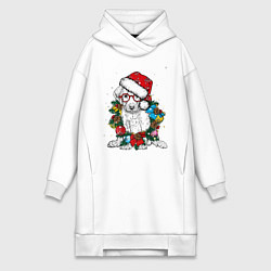 Женское худи-платье ЛабриСанта, цвет: белый