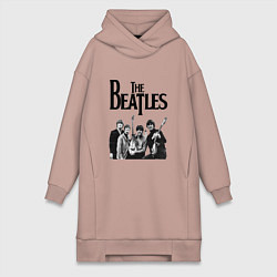 Женское худи-платье The Beatles, цвет: пыльно-розовый