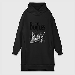 Женское худи-платье The Beatles, цвет: черный