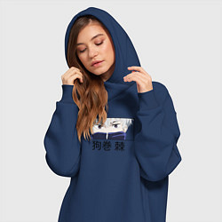 Женское худи-платье Магическая Битва, цвет: тёмно-синий — фото 2