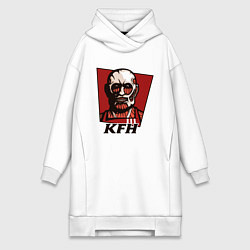 Женское худи-платье KFH - Kentucky Fried Human, цвет: белый