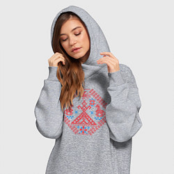 Женское худи-платье Берегиня Макошь, цвет: меланж — фото 2