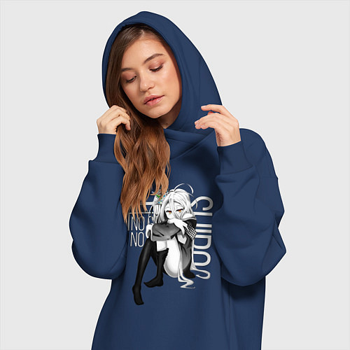 Женская толстовка-платье No Game No Life / Тёмно-синий – фото 3