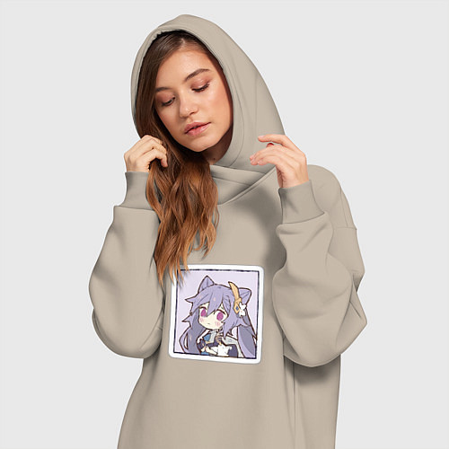 Женская толстовка-платье Кэ Цин / Миндальный – фото 3