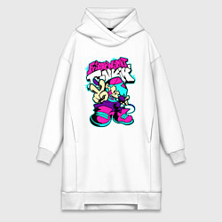 Женское худи-платье Friday Night Funkin, цвет: белый