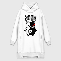 Женское худи-платье MONOKUMA GAME OVER, цвет: белый