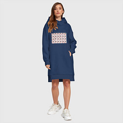 Женское худи-платье Карточные масти, цвет: тёмно-синий — фото 2