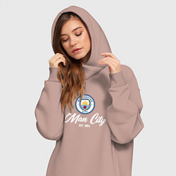 Женское худи-платье MAN CITY EST 1894, цвет: пыльно-розовый — фото 2