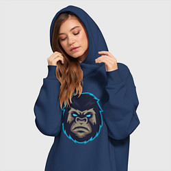 Женское худи-платье Gorilla, цвет: тёмно-синий — фото 2