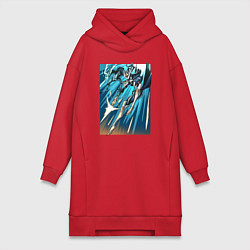 Женское худи-платье Warframe, цвет: красный