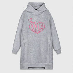 Женское худи-платье Doki Doki Literature Club До, цвет: меланж