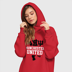 Женское худи-платье Манчестер Юнайтед Red Devils, цвет: красный — фото 2