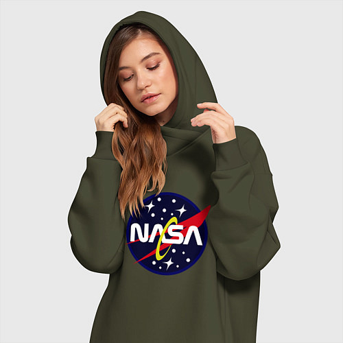 Женская толстовка-платье Space NASA / Хаки – фото 3