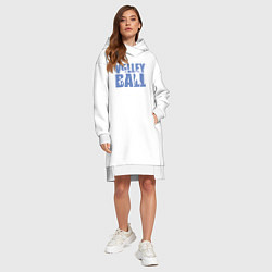 Женское худи-платье Volley Ball, цвет: белый — фото 2