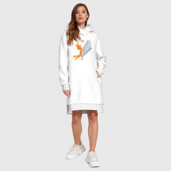 Женское худи-платье Game Volleyball, цвет: белый — фото 2