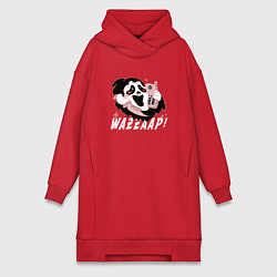 Женское худи-платье Очень страшное кино - Wazzaap Крик, цвет: красный