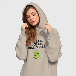 Женское худи-платье Dolla Bill Yall, цвет: миндальный — фото 2