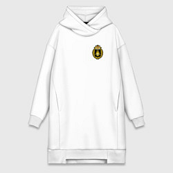 Женское худи-платье Тихоокеанский флот ВМФ России, цвет: белый
