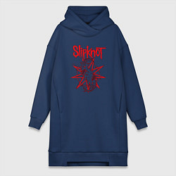 Женское худи-платье Slipknot Slip Goats Art, цвет: тёмно-синий