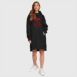 Женское худи-платье Slipknot Slip Goats Art, цвет: черный — фото 2