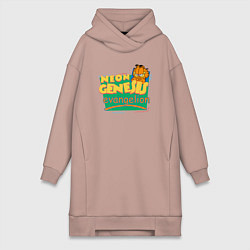 Женское худи-платье GARFIELD GENESIS EVANGELION, цвет: пыльно-розовый