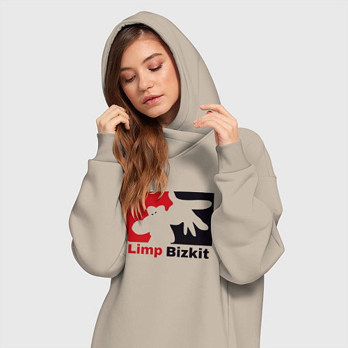 Женская толстовка-платье Limp Bizkit / Миндальный – фото 3