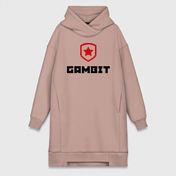 Женское худи-платье Gambit, цвет: пыльно-розовый