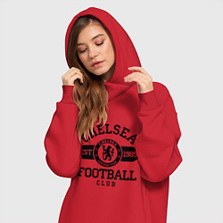 Женское худи-платье Chelsea Football Club, цвет: красный — фото 2