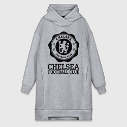 Женское худи-платье Chelsea FC: Emblem, цвет: меланж