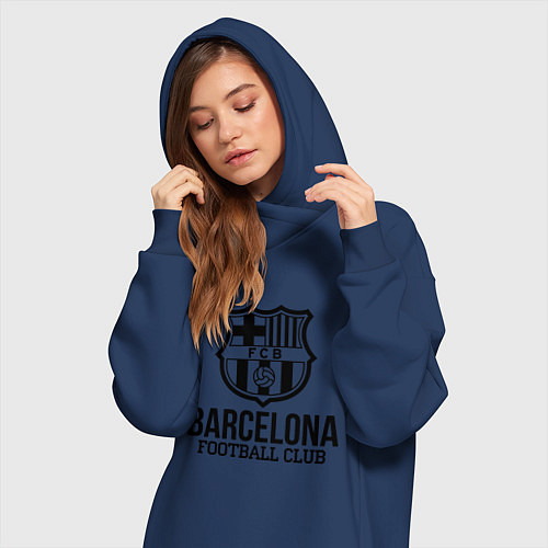 Женская толстовка-платье Barcelona FC / Тёмно-синий – фото 3