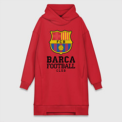 Женское худи-платье Barcelona Football Club, цвет: красный