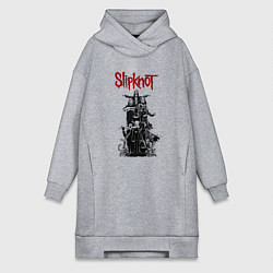 Женское худи-платье SLIPKNOT СЛИПКНОТ Z, цвет: меланж