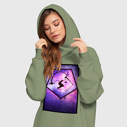 Женское худи-платье Удильщик, цвет: авокадо — фото 2