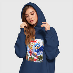 Женское худи-платье SONIC СОНИК Z, цвет: тёмно-синий — фото 2
