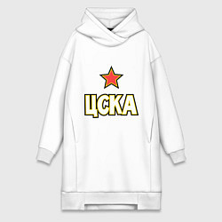 Женское худи-платье ЦСКА, цвет: белый