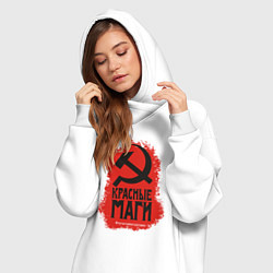 Женское худи-платье Красные маги, цвет: белый — фото 2
