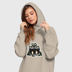 Женское худи-платье Слаймы-шпионы, цвет: миндальный — фото 2