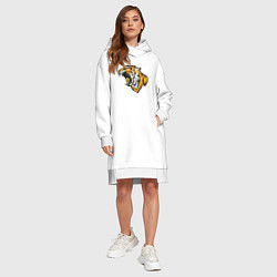 Женское худи-платье Грозный Тигр, цвет: белый — фото 2