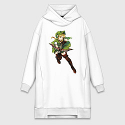 Женское худи-платье Zelda1, цвет: белый