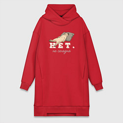 Женская толстовка-платье Котик мем, нет, не сегодня