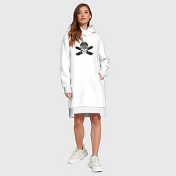 Женское худи-платье WINTER IN SHEREGESH, цвет: белый — фото 2