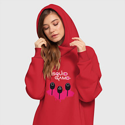 Женское худи-платье Soldiers Squid, цвет: красный — фото 2