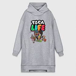 Женское худи-платье Toca Life, цвет: меланж