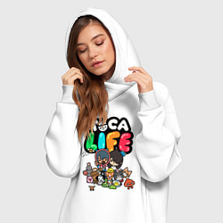 Женское худи-платье Toca Life, цвет: белый — фото 2