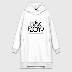 Женская толстовка-платье PINK FLOYD LOGO ПИНК ФЛОЙД
