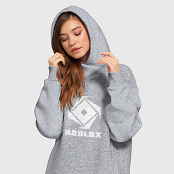 Женское худи-платье ROBLOX WHITE LOGO, цвет: меланж — фото 2