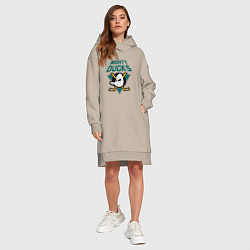 Женское худи-платье Анахайм Дакс, Mighty Ducks, цвет: миндальный — фото 2